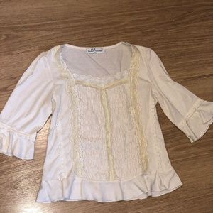 White/ Cream Lace Blouse